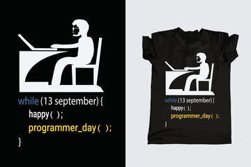 Best computer programmer and programming and coder SVG t shirt design,programmer day celebrated on 13 september