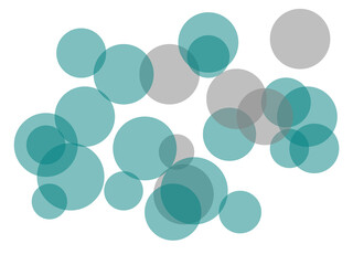 Abstract green grey circles overlay with transparent PNG backgro
