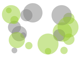Abstract grey green circles overlay with transparent PNG backgro