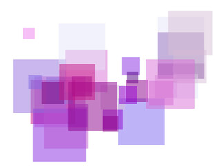 Abstract violet squares overlay with transparent PNG background