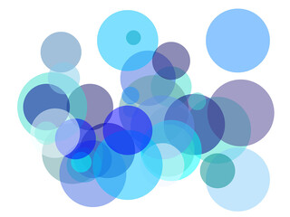 Abstract blue circles overlay with transparent PNG background