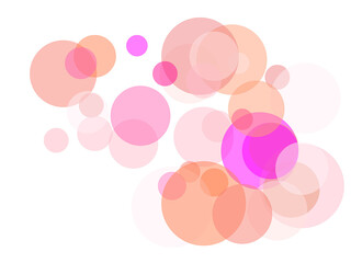Abstract pink circles overlay with transparent PNG background