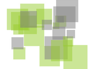 Abstract grey green squares overlay with transparent PNG backgro