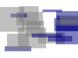 Abstract grey blue rectangles overlay with transparent PNG backg