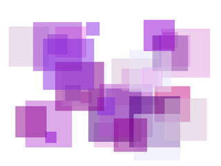 Abstract violet squares overlay with transparent PNG background
