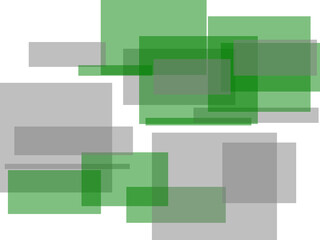 Abstract grey green rectangles overlay with transparent PNG back