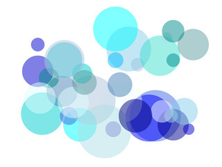 Abstract blue circles overlay with transparent PNG background