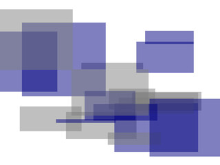 Abstract grey blue rectangles overlay with transparent PNG backg