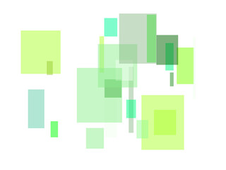 Abstract green rectangles overlay with transparent PNG backgroun