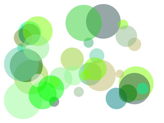 Abstract green circles overlay with transparent PNG background