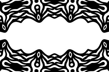 Clip art with black tribal border and copy space