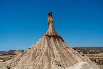 a semi-desert natural region or badlands composing clay, chalk and sandstone