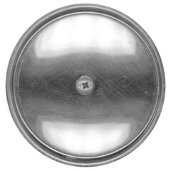 grey round steel plate with screw transparent PNG