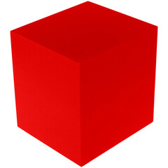 Red cube transparent PNG