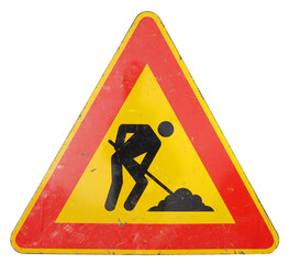 road works sign transparent PNG