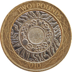 2 pounds coin, United Kingdom transparent PNG