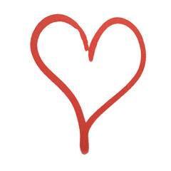 Heart symbol of love with copy space transparent PNG