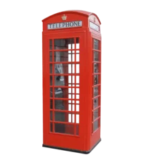 Gordijnen Red phone box in London transparent PNG © Claudio Divizia