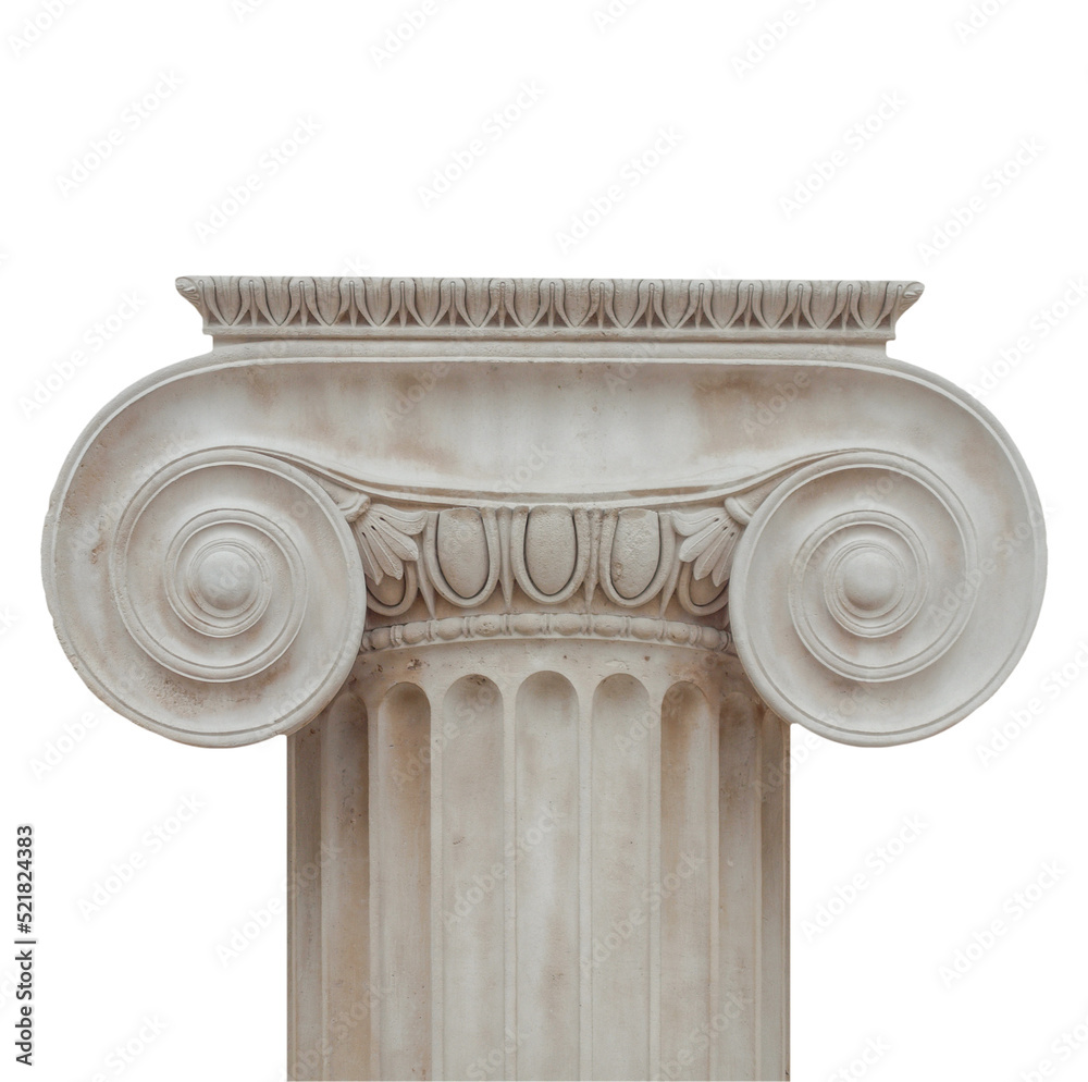 Wall mural ionic column architectural element transparent png