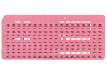 Punched card transparent background