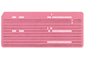 Punched card transparent background