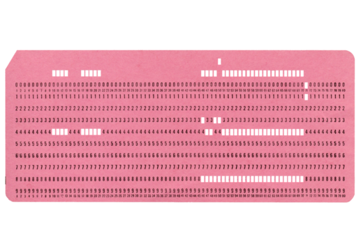Punched card transparent background