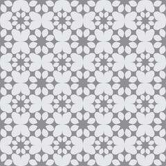 flowers monochrome seamless pattern