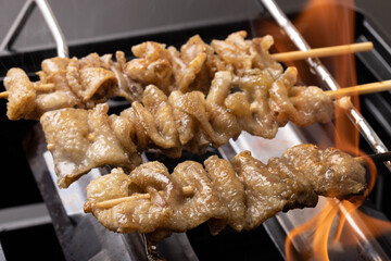 やきとり　鶏皮　かわ