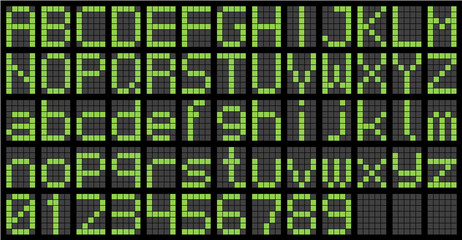 led dot matrix display alphabet