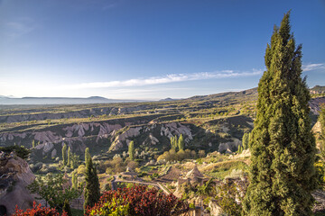 Obraz premium Sunrise over Uchisar, Nevşehir, Cappadocia, Turkey