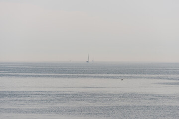 hazy humid day on the lake (boating)