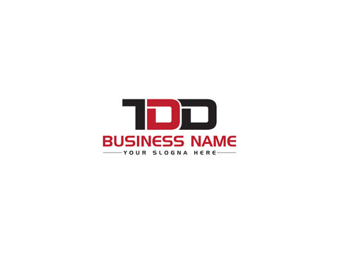 Letter TDD Logo Icon, Colorful TD t d d Logo Letter Vector Art With Red Black Colorful Design For Your Company