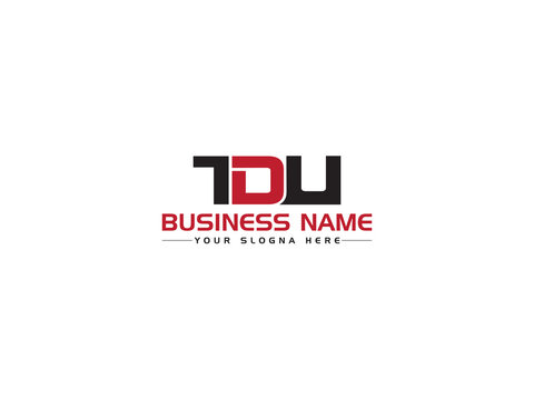 Letter TDU Logo Icon, Colorful TD t d u Logo Letter Vector Art With Red Black Colorful Design For Your Company