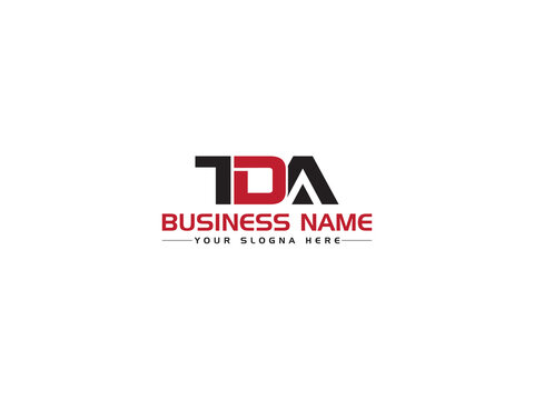 Letter TDA Logo Icon, Colorful TD t d a Logo Letter Vector Art With Red Black Colorful Design For Your Company