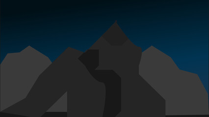 Dunkle Berglandschaft