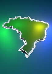 Brazil map outline