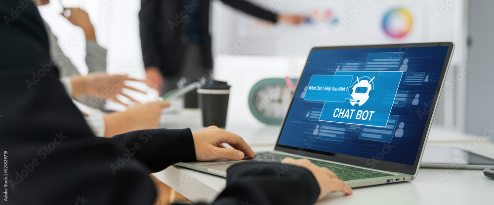 Poster chatbot software application for modish online business that automatically reply to customer questio