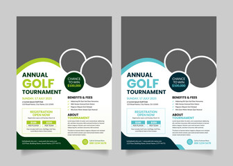 Golf Tournament Flyer Poster Design Template