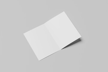 Blank A4 Bi-Fold Brochure Mockups