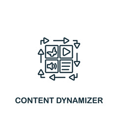 Content Dynamizer icon. Monochrome simple Community icon for templates, web design and infographics