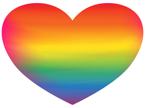 Heart with the colors of the lgbt flag