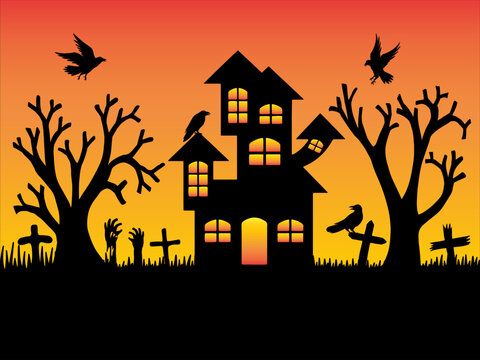 Halloween Background Silhouette Illustration
