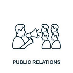 Public Relations icon. Monochrome simple Community icon for templates, web design and infographics