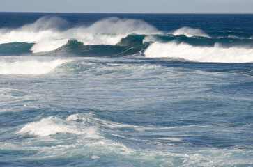 Waves in the north coast of Gran Canaria. Quintanilla. Arucas. Gran Canaria. Canary Islands. Spain.