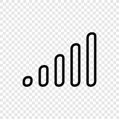 Volume levels logo simple icon vector. Flat design. Transparent grid.ai
