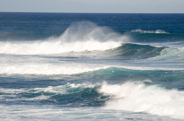 Fototapeta premium Waves in the north coast of Gran Canaria. Quintanilla. Arucas. Gran Canaria. Canary Islands. Spain.