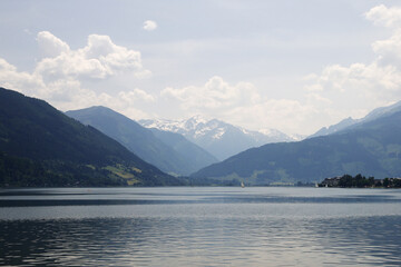 Zellersee lake in Zell am See, Austria