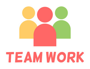 Team work. people icon linear, team leader icon, team leader icon illustration, team leader vector icon simple and modern linear design. Flat symbol