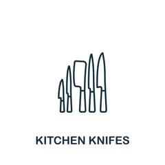 Fototapeta na wymiar Kitchen Knifes icon. Monochrome simple Cooking icon for templates, web design and infographics