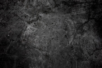 Fototapeta na wymiar Blackboard grunge texture background dark edges . Black grey rough texture concrete wall for background
